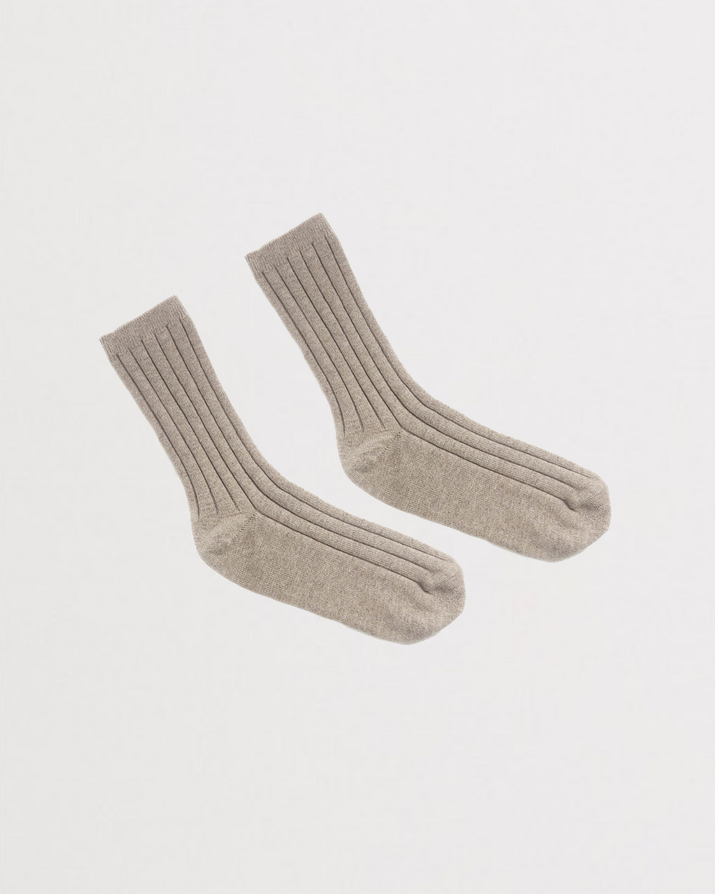 RIBBED SOCKS Sand mélange