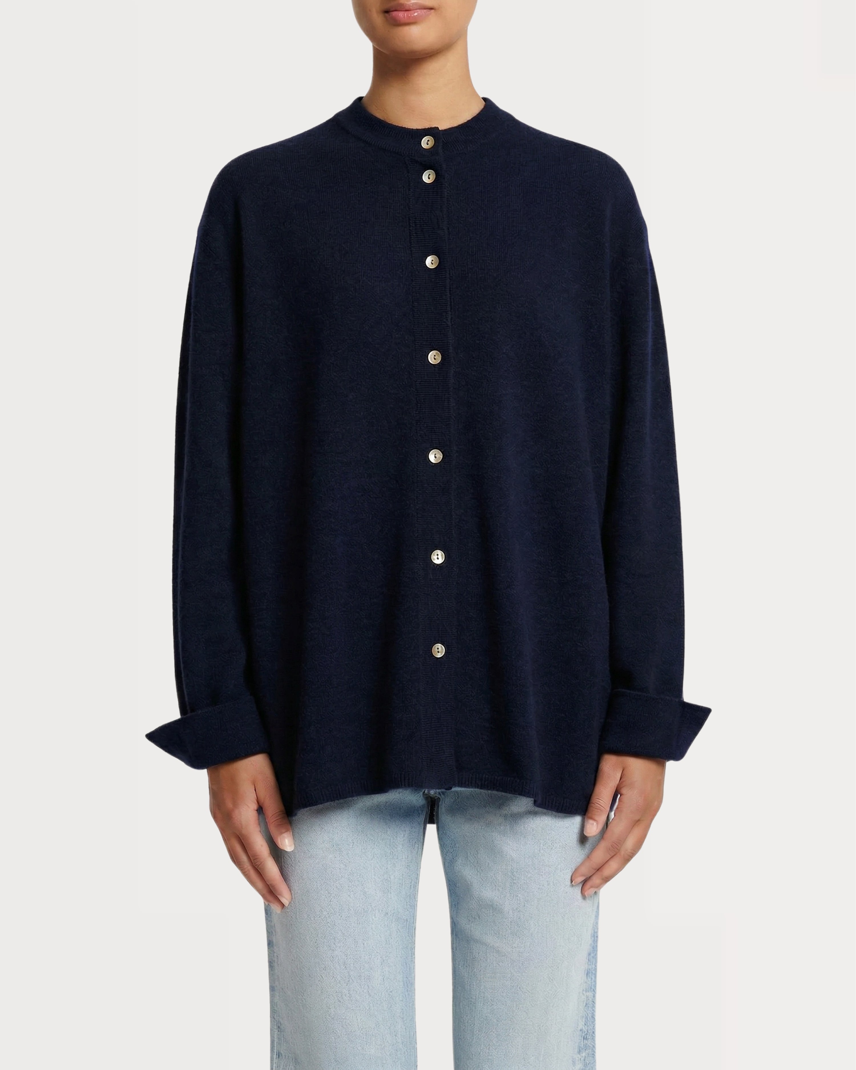 Iris Deep Blue | Cashmere Cardigan – Santosh clothing