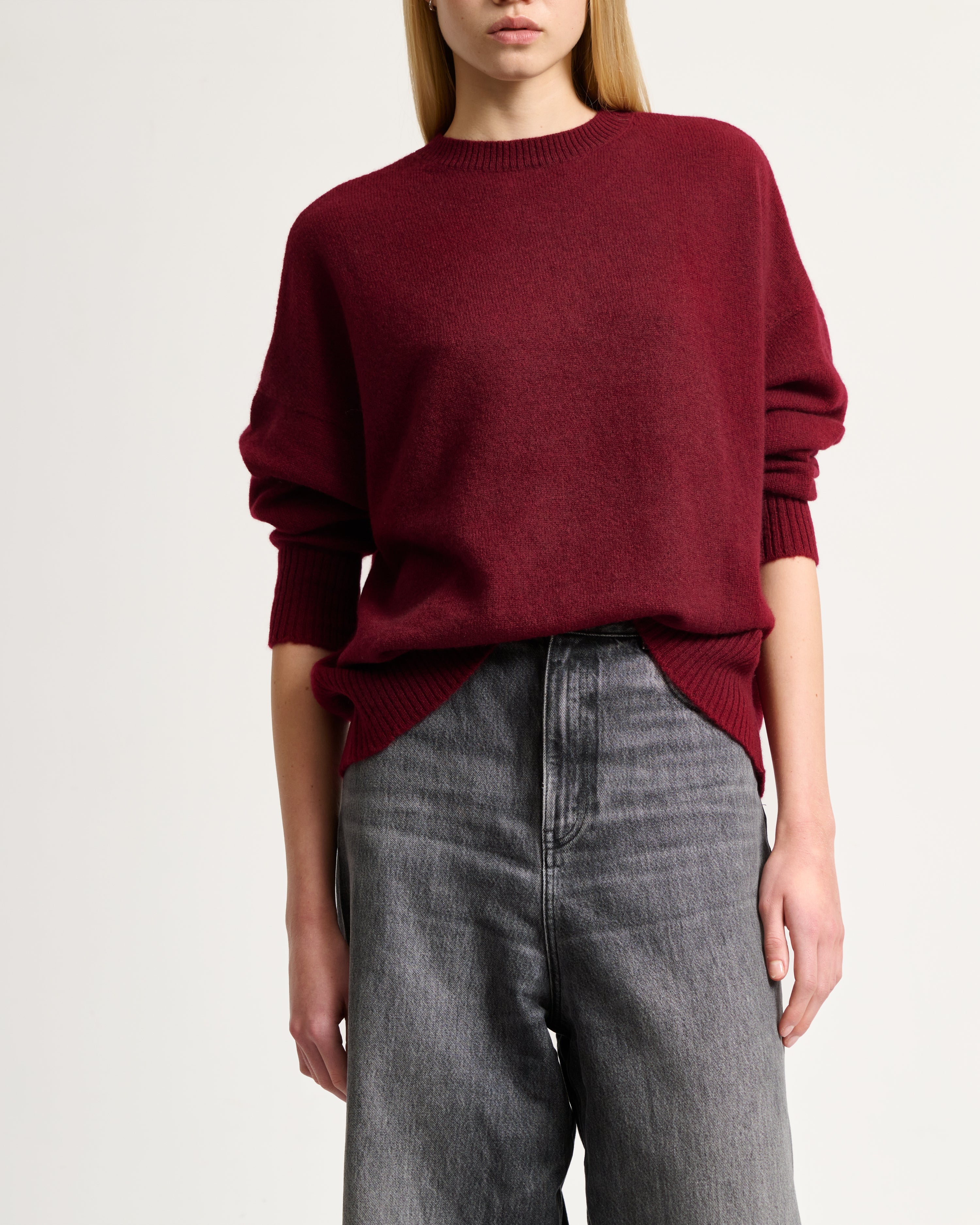 India Rouge Amarante Cashmere Sweater – Santosh clothing