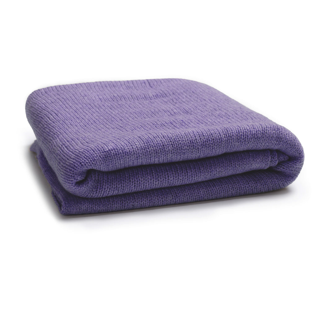 Purple 100% Cashmere Shawl by Santosh